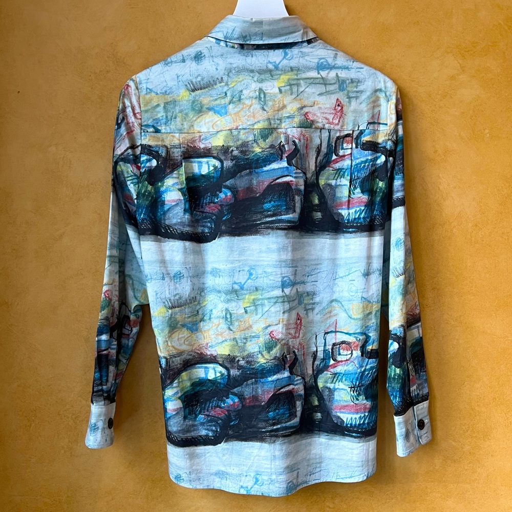 Burberry Lobelia Multicolored Bow Blouse Top Shirt - Picture 5 of 12